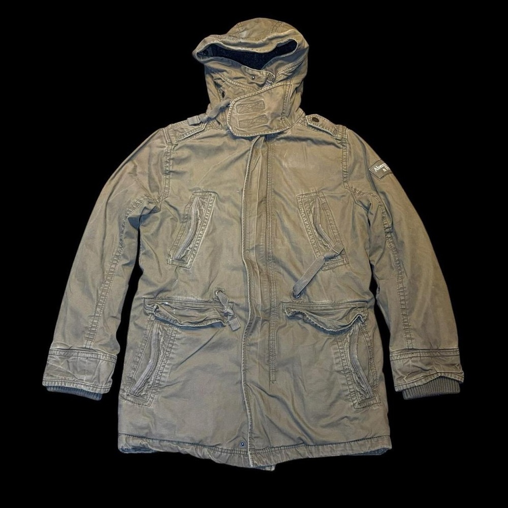 Hooded Parka Jacket - Olive Green